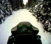 Snowmobile trip 2012 Jan 28th U.P. Michigan trail riding.. 5 sleds Iron River MI