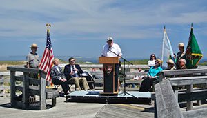 Sen. Carl Levin speaking at the Sleeping Bear Dunes Wilderness dedication.