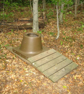 A backcountry toilet on Grand Island National Recreation Area.