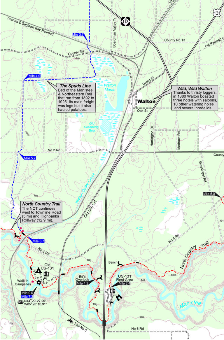 Sample of the new Fife Lake Loop Trail Map Michigan Trail Maps